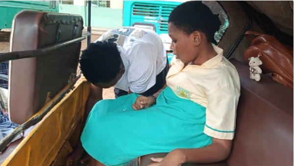 Fulera is seen in a tricycle