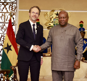 Dr Christian Rogg meets President John Mahama at his credential presentation