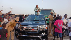 Hassan Ayariga touring the Eastern region