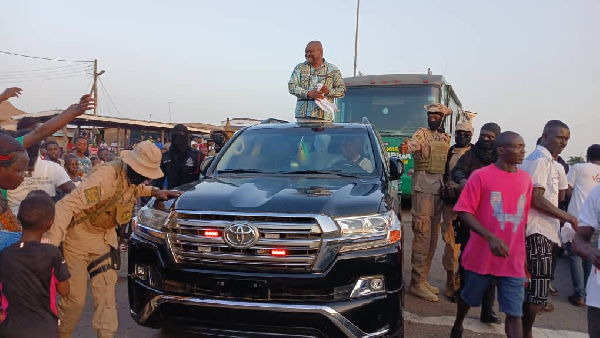 Hassan Ayariga touring the Eastern region