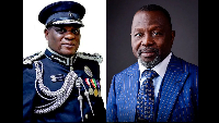 Inspector-General of Police Christian Tetteh Yohuno (L) with  Attorney General Dominic Ayine (R)