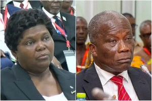 (L-R) Justice Janapare Adzua Bartels-Kodwo and Justice Philip Bright Mensah during thier vetting