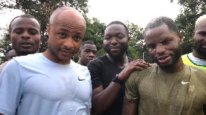 Dede Ayew and 'birthday boy' Wakaso