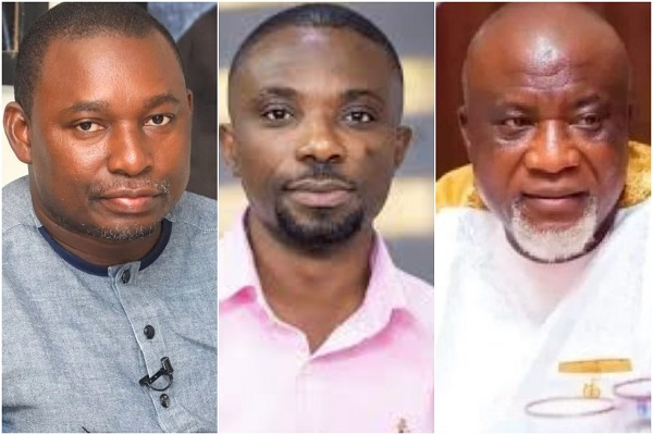 Miracles Aboagye (M) says nobody wants Hopeson Adorye (R) and Solomon Owusu (L) in the NPP