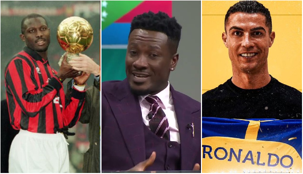 George Weah, Asamoah Gyan and Cristiano Ronaldo