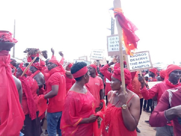 This is a file photo of a previous demonstration held in Ghana