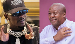 President Mahama spotted singing Shatta Wale’s ‘Mahama Paper’ word-for-word at boxing event