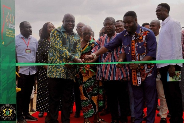 Scene from the opening of the Agricultural Fair and Exhibition