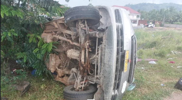 The victims were passengers traveling from Madina to Ho in a Toyota Hiace van