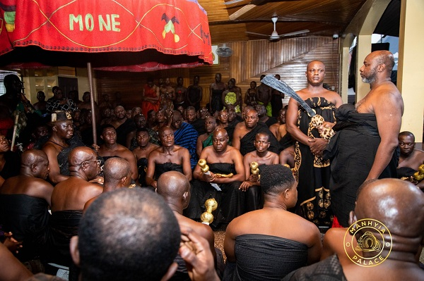 Watch as Mamponghene swears oath of allegiance to Asantehene