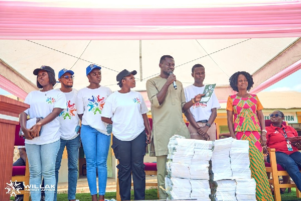 Founder of Willak Impact Africa Nana Kwaku Amoako delivering a speech