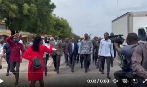 Some NPP MPs walking to EOCO on Thursday, May 29, 2025