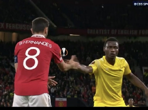 Mudasiru Salifu was in Europa action against Man United