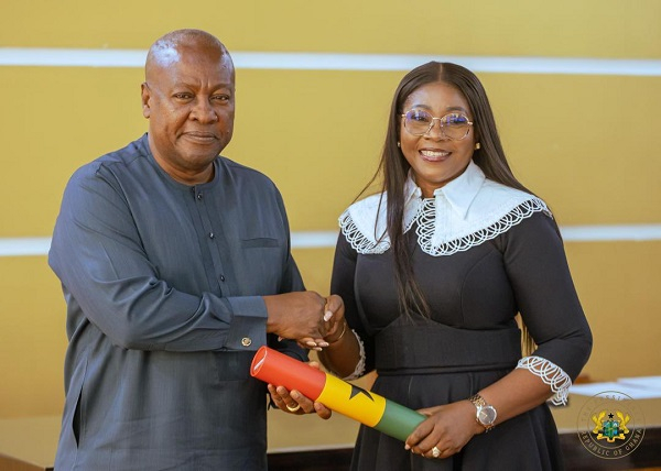 President John Dramani Mahama and Matilda Asante-Asiedu