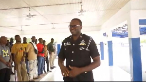 The transition took place during a brief ceremony at the National Police Training School