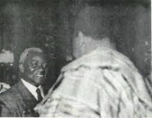 Rare photo of Nkrumah, JB Danquah beaming with smiles