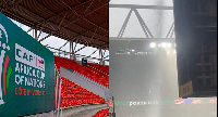 L-R Image of Stadium used for 2023 AFCON and image of the Dortmund stadium leaking