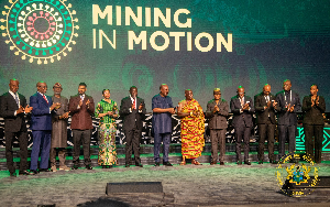 Lands and Natural Resources Minister, President John Mahama and other delegation Lands and Natural Resources Minister, President John Mahama and other delegation
