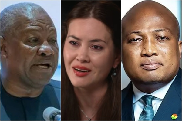 L-R: President John Mahama, US attorney Meredith Yoon and Foreign Minister Okudzeto Ablakwa