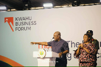 President Mahama speaking at the forum