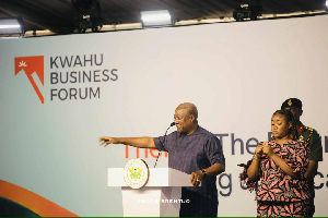 President Mahama speaking at the forum