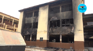 The current state of the Kwashieman Anglican School, where electoral materials were being kept