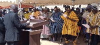 It was done on behalf of the Minister for Chieftaincy and Religious Affairs Ebenezer Kojo Kum
