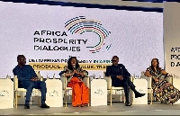 Patricia Obo-Nai, the CEO of Telecel Ghana, others on the panel