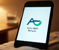 Are You Dead or Demumu app logo, a chinese tool for people living alone appears on mobile phone