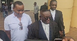 Andy Appiah-Kubi (in front) with Chairman Wontumi (L) at their last court appearance