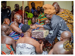 Kojo Antwi surprises Asantehene and Asantehemaa