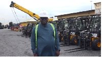 Logistics Manager, Port of Tema, Ing. Stephen Owiah during handover of new equipment