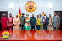 The team paid a courtesy call on the Speaker of Parliament