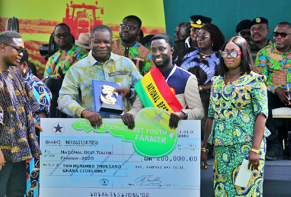 Robben Asare emerged as National Best Youth Farmer at the 2025 National Farmers Day