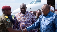 Former Kenyan President Uhuru Kenyatta arrives in Kinshasa PHOTO | COURTESY | DRC PRESIDENCY