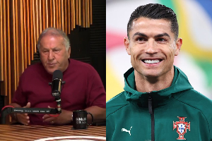 A photo of Zico and Cristiano Ronaldo