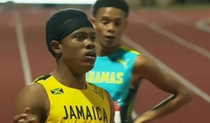 Nickecoy Bramwell has smashed Usain Bolt's Under-17 400m record. Image: SportsMaxTV/Youtube