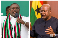 John Mahama [L] and Koku Anyidoho