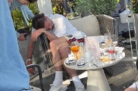 Jack Grealish was seen asleep during an outing with friends