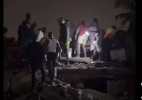 Screenshot of a video from the scene of the incident