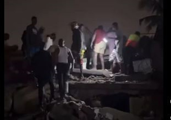 Screenshot of a video from the scene of the incident