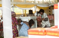 A beneficiary receiving an equipment