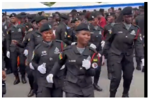 A photo of some of the police officers