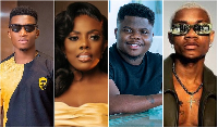 From L to R: Musician Kofi Kinaata, Nana Aba Anamoah, Wode Maya, and KiDi