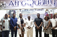 Group photo of officials of AfroQuality and other guests at the opening