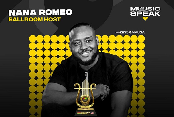 Nana Romeo has been named a ballroom host for the 2023 Ghana Music Awards USA