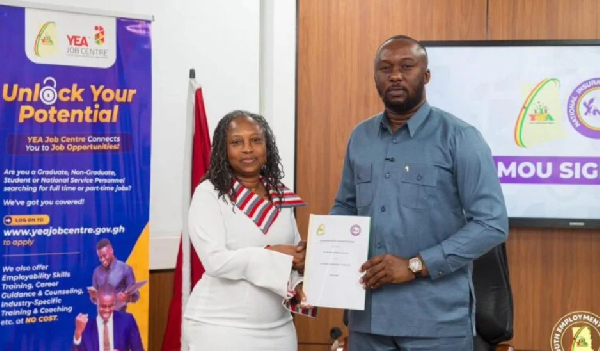 YEA Chief Executive Officer Malik Basintale (R) during the MoU