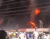 Screen shot of fire outbreak at Avenor