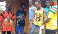 The ritualistand the victim (left) and the accused person (in the BULLS 23 shirt)