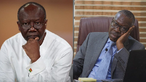 Former finance minister, Ken Ofori-Atta and SML boss, Christian Sottie